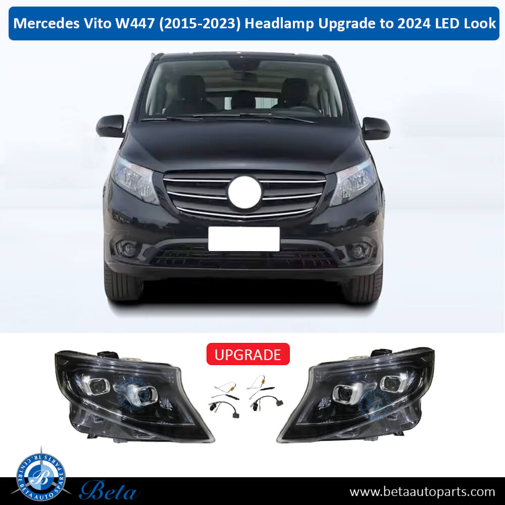 Mercedes Vito W447 (2015-2023), Headlamp Upgrade From Normal to 2024 LED Look, China, 4478200061 / 4478200161 Mercedes Vito W447 (2015-2023), Headlamp Upgrade From Normal to 2024 LED Look, China, 4478200061 / 4478200161